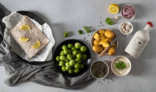 Ingredienser til salat med sandart