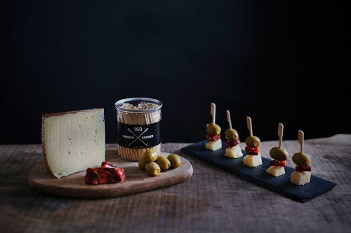Små hapsere med chorizo og manchego
